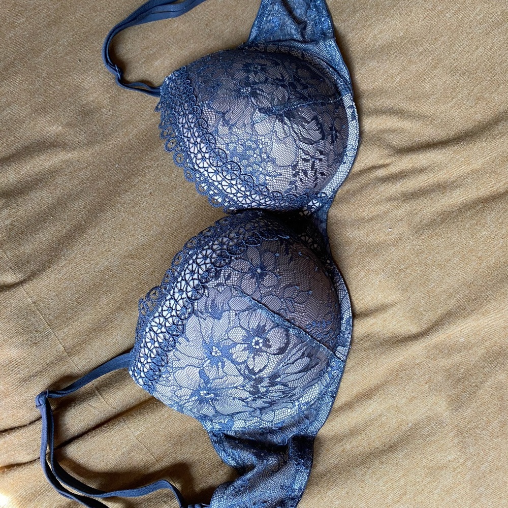 32DD gray lace very sexy push up bra